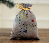 Velvet Hot Stamping Pentagram Moon Christmas Gift Bag Candy Drawstring Bag