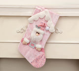 Christmas Decoration Pink Sequin Christmas Stocking Gift Bag