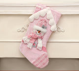 Christmas Decoration Pink Sequin Christmas Stocking Gift Bag