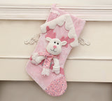 Christmas Decoration Pink Sequin Christmas Stocking Gift Bag