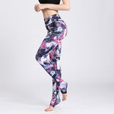 Fitness leggings printed quick-drying yoga slim cropped pants