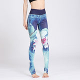 Yoga clothes ink print yoga fitness pants trousers