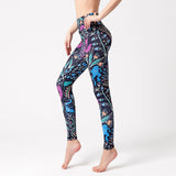 Yoga pants women printed sports swimming trunks swimwear diving pants stretch and quick-drying