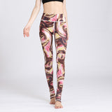 Fitness leggings printed quick-drying yoga slim cropped pants