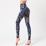 Yoga pants women printed sports swimming trunks swimwear diving pants stretch and quick-drying