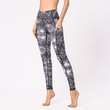 Yoga pants side pocket camouflage print leggings outdoor sports fitness pants