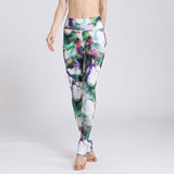 Fitness leggings printed quick-drying yoga slim cropped pants