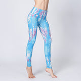 Outdoor sports camouflage yoga fitness pants printed bottoming yoga cropped pants