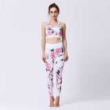 Printed Yoga Tracksuit Yoga Pants Yoga Vest Bra