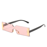 Rectangular one-piece sunglasses fashion catwalk net red sunglasses with the same style