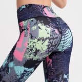 Printed yoga pants sports tights quick-drying ladies fitness pants