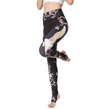 Watercolor printed yoga pants outdoor quick-drying yoga bottoming ninth pants