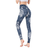 Nine-point small feet fitness pants women's digital printing hip-lifting sports pants yoga pants