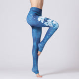 Yoga clothing fitness pants slim slimming leggings colorful printed pants