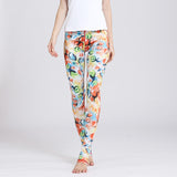 Fitness leggings printed quick-drying yoga slim cropped pants