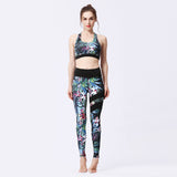 Printed Yoga Tracksuit Yoga Pants Yoga Vest Bra