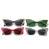 Cat Eye Personalized Diamond Chain Sunglasses