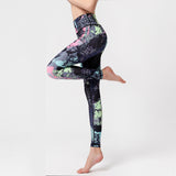 Printed yoga pants sports tights quick-drying ladies fitness pants