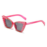 Cat Eye Personalized Diamond Chain Sunglasses