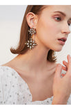 Palace style retro distressed carved pendants personality exaggerated temperament earrings earrings