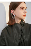 Single set retro design sense earrings clock earrings chain tassel earrings