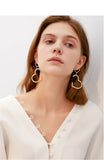 Love Silver Needle Earrings Temperament Long Pendant Personality Simple Earrings Peach Heart Earrings