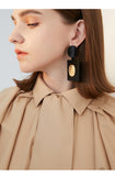 Geometric design sense acrylic baroque head square earrings simple temperament wild earrings