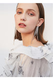 Long tassel earrings fashion wild atmosphere earrings personality temperament simple net celebrity trendy earrings