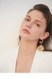 Asymmetrical earrings female disc baroque retro style simple earrings